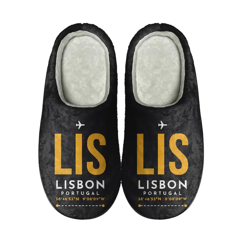 Lisbon Humberto Delgado Airport (LIS) Slippers & Flip Flops - Slippers - Cotton - Code - Same - Black