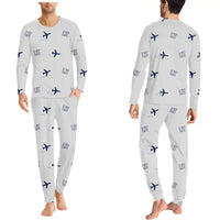 Thumbnail for Bill and Hillary Clinton National Airport - Adams Field Little Rock (LIT) Pajamas - Men Pajamas - Light Gray