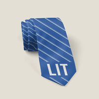 Thumbnail for Bill and Hillary Clinton National Airport - Adams Field Little Rock (LIT) Ties - Tie - Stripe - Blue