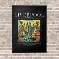 Thumbnail for LIVERPOOL - Poster - Canvas Framed - Black