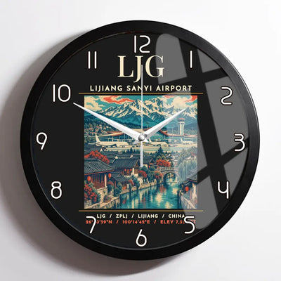 LJG - Poster - Wall Clock Framed - Black