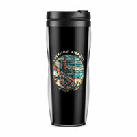 Thumbnail for Chaudhary Charan Singh International Airport (LKO) Travel Mugs - Badge - Plastic (No Holder) - Black