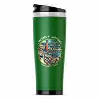 Thumbnail for Chaudhary Charan Singh International Airport (LKO) Travel Mugs - Badge - Stainless Steel (No Holder) - Green