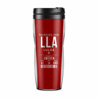 Thumbnail for Luleå Airport (LLA) Travel Mugs - Boarding Pass - Plastic (No Holder) - Red