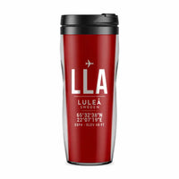 Thumbnail for Luleå Airport (LLA) Travel Mugs - ID Tag - Plastic (No Holder) - Red