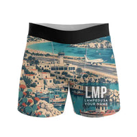 Thumbnail for Lampedusa Airport (LMP) Men Boxers - Scene + Name