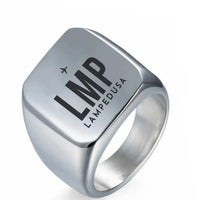 Thumbnail for Lampedusa Airport (LMP) Rings - Ring - Silver
