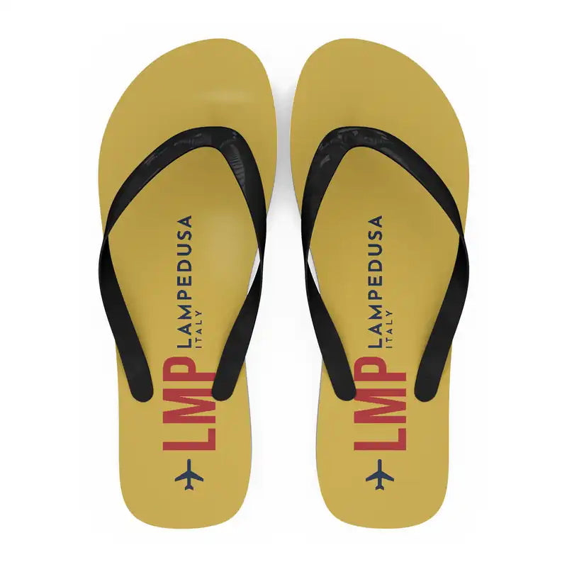 Lampedusa Airport (LMP) Slippers & Flip Flops - Slippers - Flip Flops - Code - Yellow