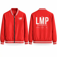 Thumbnail for Lampedusa Airport (LMP) Stylish Jackets - Baseball Collar - Tag - Red