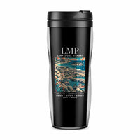 Thumbnail for Lampedusa Airport (LMP) Travel Mugs - Poster - Plastic (No Holder) - Black