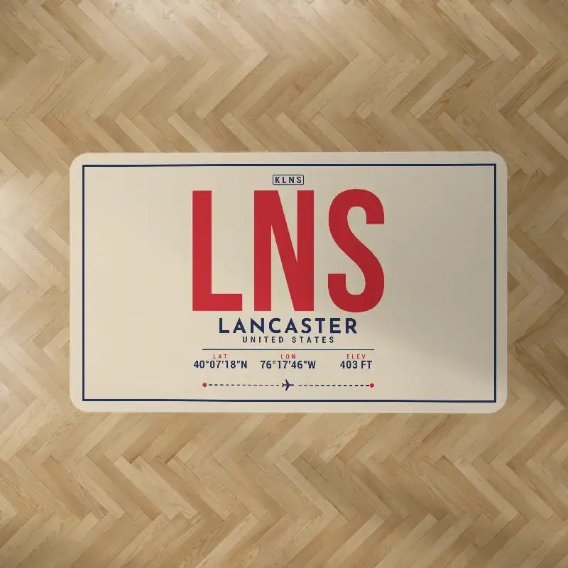 Lancaster Airport (LNS) Carpets - Carpet Rectangle - ID Tag - Beige
