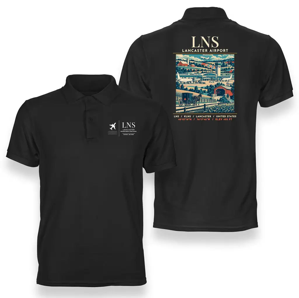 LNS - Poster - Double-Side Polo - Black