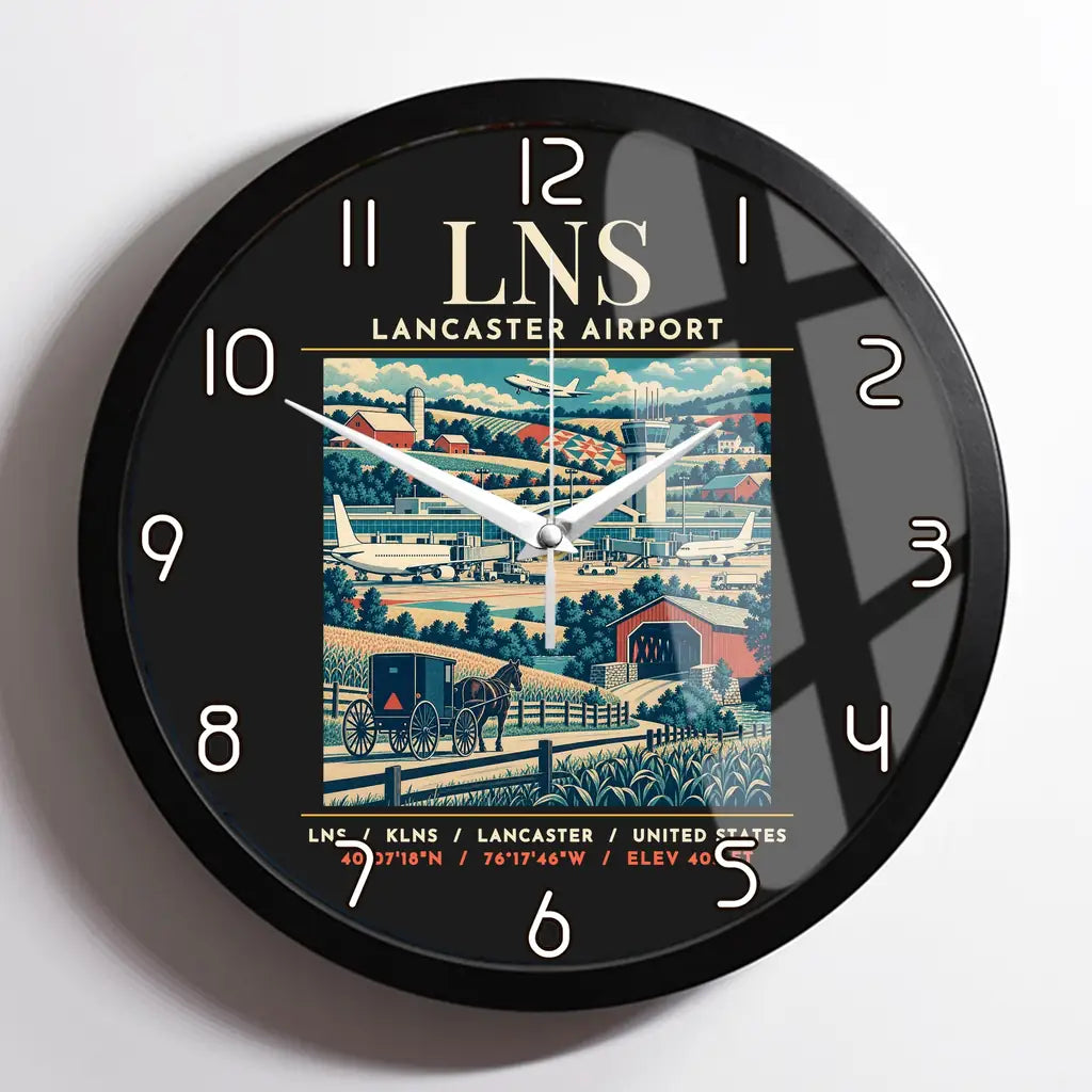 LNS - Poster - Wall Clock Framed - Black