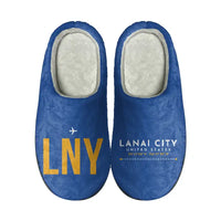 Thumbnail for Lanai Airport (LNY) Slippers & Flip Flops - Slippers - Cotton - Code - Different - Blue
