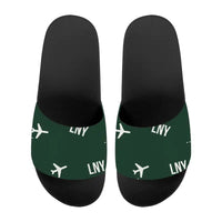 Thumbnail for Lanai Airport (LNY) Slippers & Flip Flops - Slippers - Sport - Pattern - Dark Green