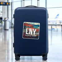 Thumbnail for Lanai Airport (LNY) square sticker - suitcase