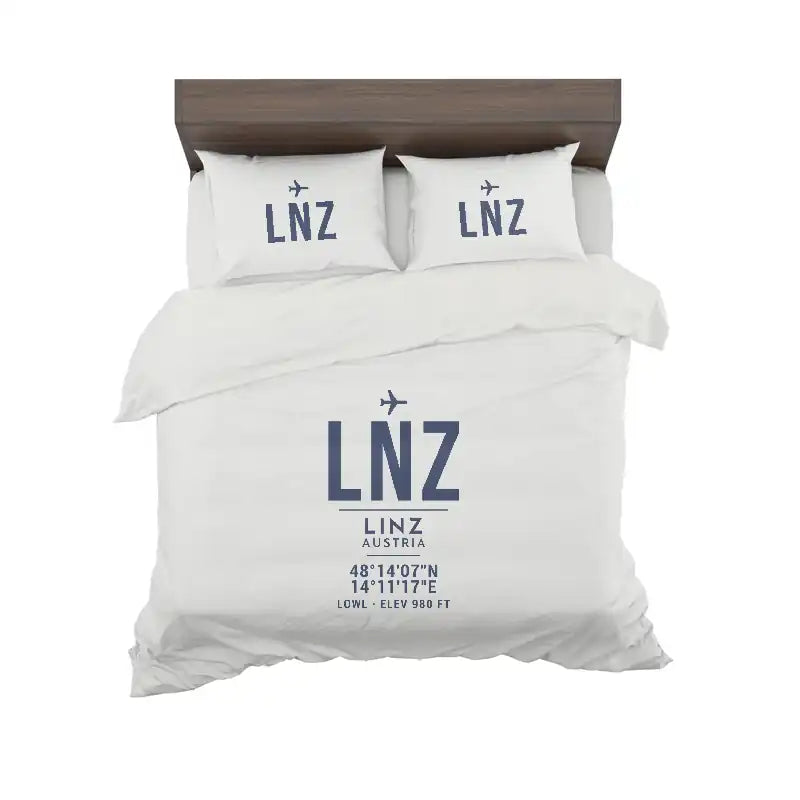 Linz Airport (LNZ) Bedding Sets & Blankets - Bedding Set - ID Tag - White