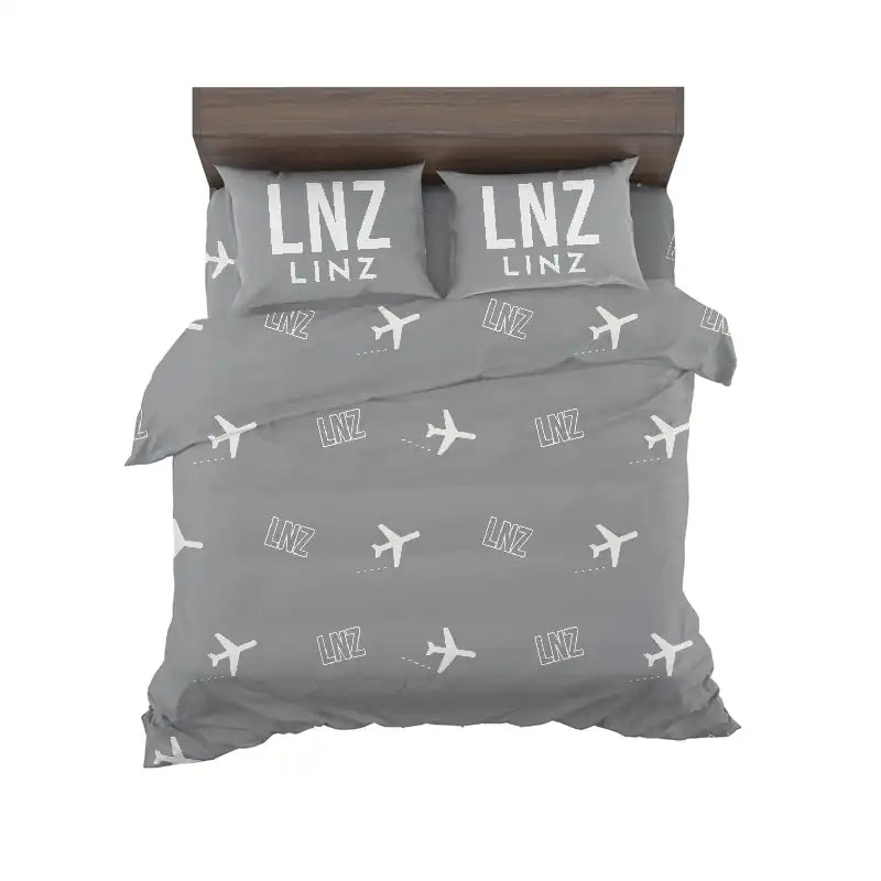 Linz Airport (LNZ) Bedding Sets & Blankets - Bedding Set - Pattern - Gray