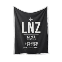 Thumbnail for Linz Airport (LNZ) Bedding Sets & Blankets - Blanket - ID Tag - Black