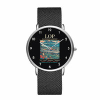 Thumbnail for Zainuddin Abdul Madjid International Airport Lombok (LOP) Aviator Watches - Poster - Slim Mesh - Silver & Black Stainless Steel Strap