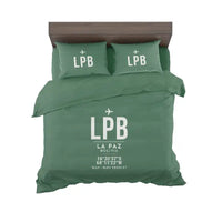 Thumbnail for El Alto International Airport (LPB) Bedding Sets & Blankets - Bedding Set - ID Tag - Green