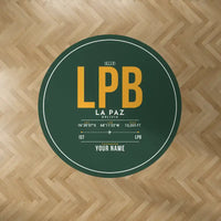 Thumbnail for El Alto International Airport (LPB) Carpets - Carpet Round - ID Tag + Name - Dark Green V2
