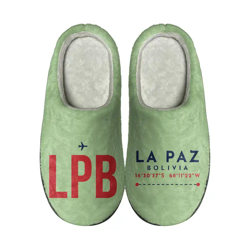 El Alto International Airport (LPB) Slippers & Flip Flops - Slippers - Cotton - Code - Different - Light Green