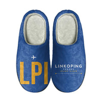 Thumbnail for Linköping City Airport (LPI) Slippers & Flip Flops - Slippers - Cotton - Code - Different - Blue