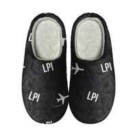 Thumbnail for Linköping City Airport (LPI) Slippers & Flip Flops - Slippers - Cotton - Pattern - Black