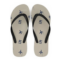Thumbnail for Linköping City Airport (LPI) Slippers & Flip Flops - Slippers - Flip Flops - Pattern - Beige