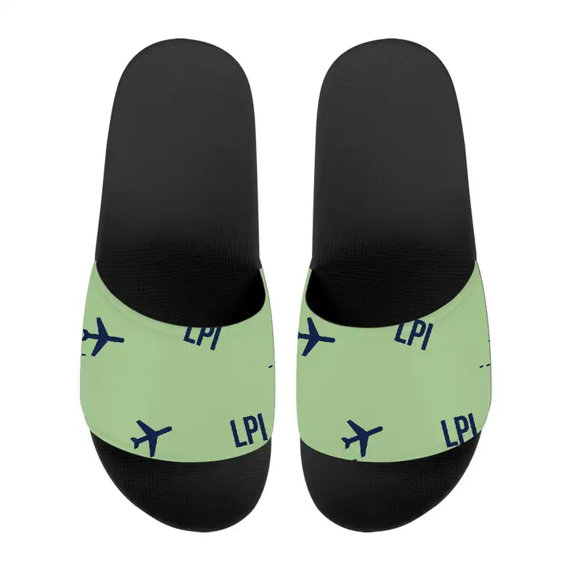 Linköping City Airport (LPI) Slippers & Flip Flops - Slippers - Sport - Pattern - Light Green