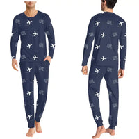 Thumbnail for Liverpool John Lennon Airport (LPL) Pajamas - Men Pajamas - Navy Blue
