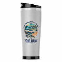 Thumbnail for Lappeenranta Airport (LPP) Travel Mugs - Badge + Name - Stainless Steel (No Holder) - Light Gray