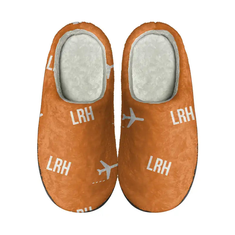 La Rochelle - Ile de Re Airport (LRH) Slippers & Flip Flops - Slippers - Cotton - Pattern - Orange