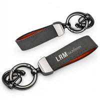 Thumbnail for La Romana International Airport (LRM) Leather Key Chains - Leather Key Chain - Horseshoe Buckle - Original Design - Gray