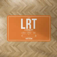 Thumbnail for Lorient South Brittany Airport (LRT) Carpets - Carpet Rectangle - ID Tag + Name - Orange