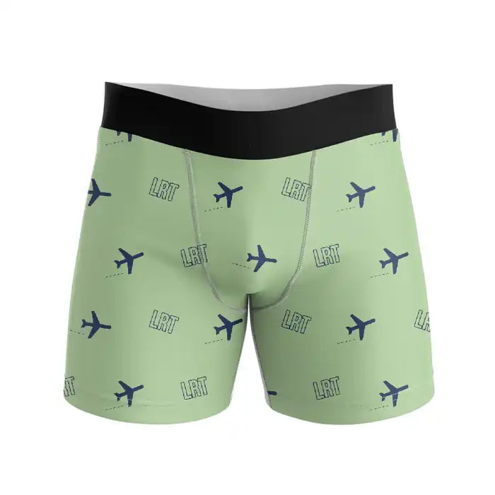 Lorient South Brittany Airport (LRT) Men Boxers - Pattern - Light Green