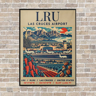 LRU - Poster - Canvas Framed - Beige