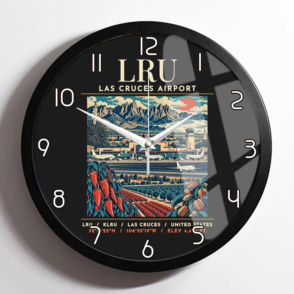 LRU - Poster - Wall Clock Framed - Black