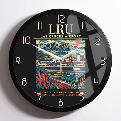 LRU - Poster - Wall Clock Framed - Black