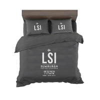 Thumbnail for Sumburgh Airport (LSI) Bedding Sets & Blankets - Bedding Set - ID Tag - Black