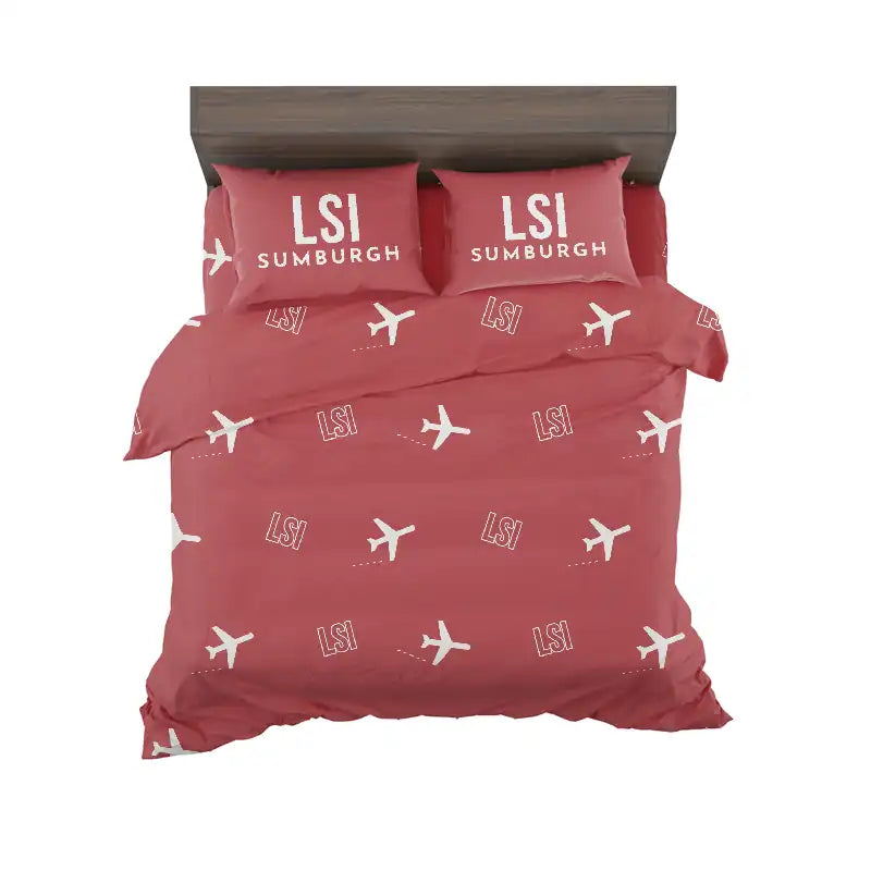 Sumburgh Airport (LSI) Bedding Sets & Blankets - Bedding Set - Pattern - Red