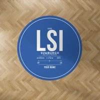 Thumbnail for Sumburgh Airport (LSI) Carpets - Carpet Round - ID Tag + Name - Blue