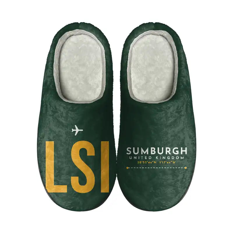 Sumburgh Airport (LSI) Slippers & Flip Flops - Slippers - Cotton - Code - Different - Dark Green