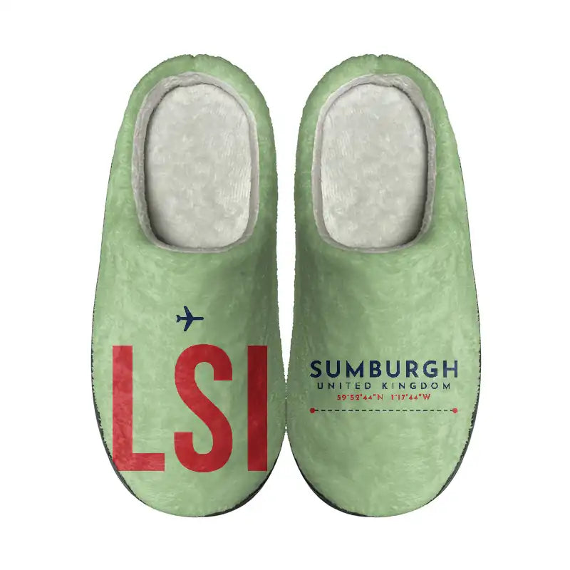 Sumburgh Airport (LSI) Slippers & Flip Flops - Slippers - Cotton - Code - Different - Light Green