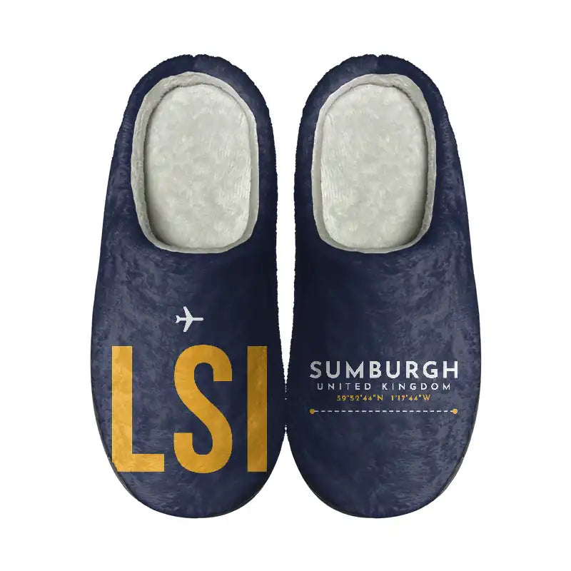 Sumburgh Airport (LSI) Slippers & Flip Flops - Slippers - Cotton - Code - Different - Navy Blue