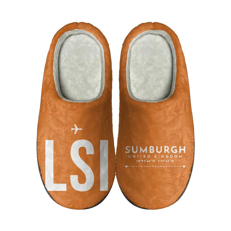 Sumburgh Airport (LSI) Slippers & Flip Flops - Slippers - Cotton - Code - Different - Orange