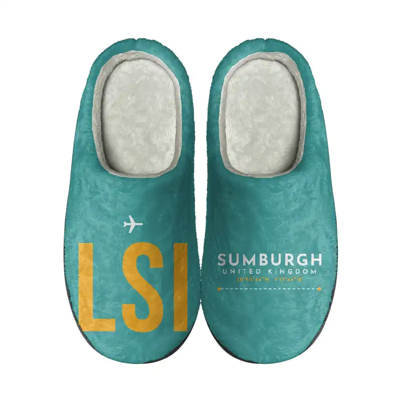 Sumburgh Airport (LSI) Slippers & Flip Flops - Slippers - Cotton - Code - Different - Turquoise