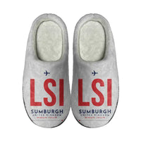 Thumbnail for Sumburgh Airport (LSI) Slippers & Flip Flops - Slippers - Cotton - Code - Same - Light Gray