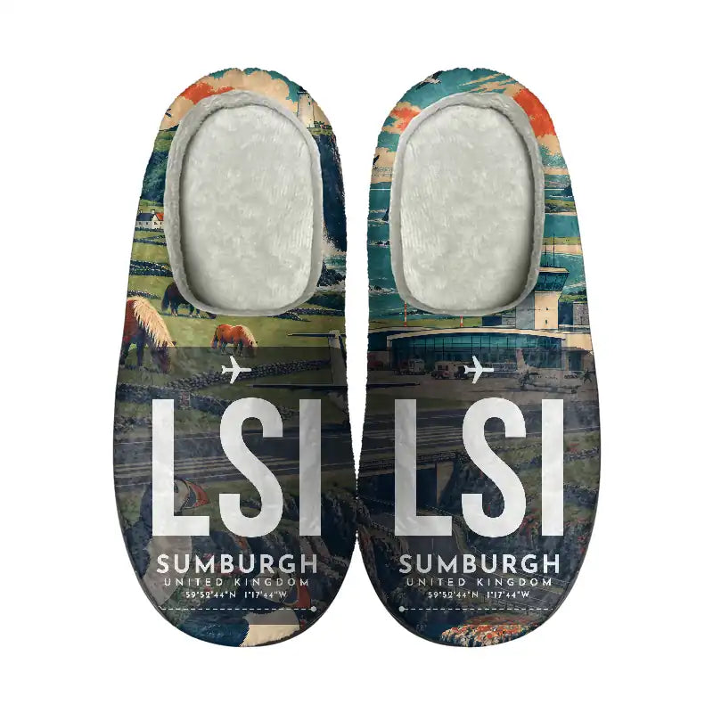 Sumburgh Airport (LSI) Slippers & Flip Flops - Slippers - Cotton - Scene - Same